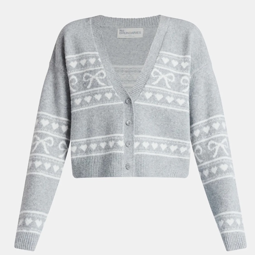 No Boundaries Women’s Button-Front Cardigan
